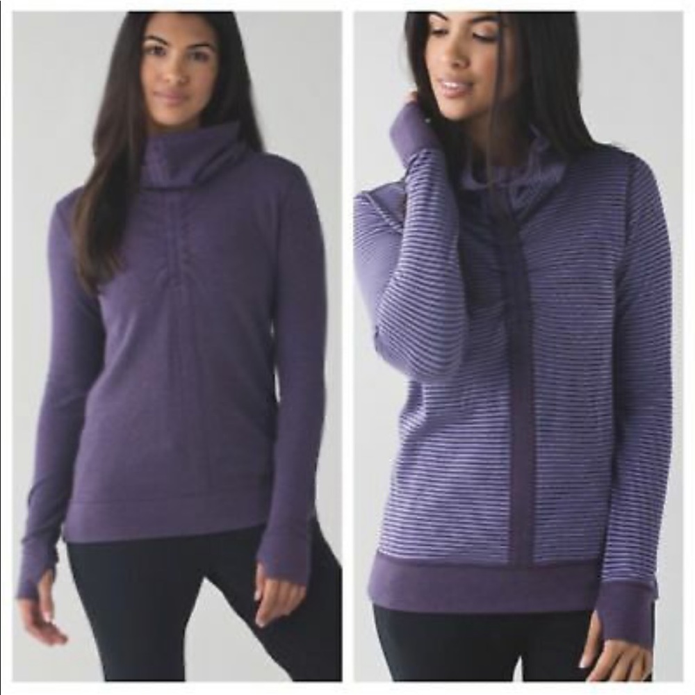 Lululemon In A Cinch Cowl Neck Pullover Reversible